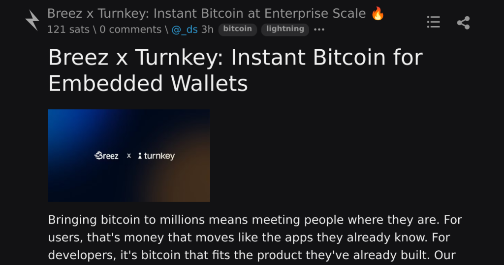 bitcoin parceria entre - Bitcoin Parceria Entre Breez e Turnkey Facilita Acesso