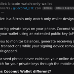 Bitcoin Coconut Wallet: Inovação em Carteiras Watch-Only