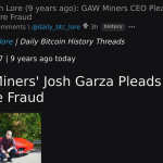Bitcoin CEO GAW: Ex-CEO da GAW Miners Declara-se Culpado por Fraude