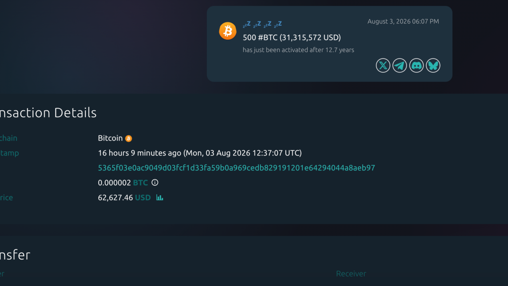 carteira bitcoin ativa - Carteira Bitcoin Ativa Realiza Transação Milionária Após 12
