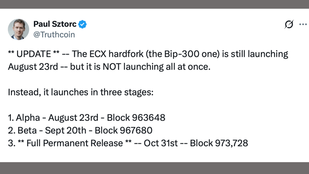 bitcoin lancamento hard - Bitcoin Lançamento Hard: ECX Será Dividido em Três