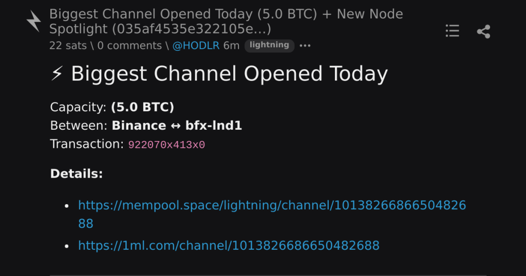 canal btc aberto - Canal BTC Aberto: Novo Nodo de 5 BTC