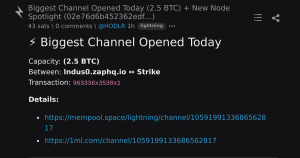 canal btc aberto - Canal BTC Aberto: Novo Node Impulsiona a Lightning