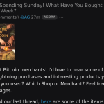 Explorando Uso do Bitcoin: O Que Você Comprou Esta Semana?
