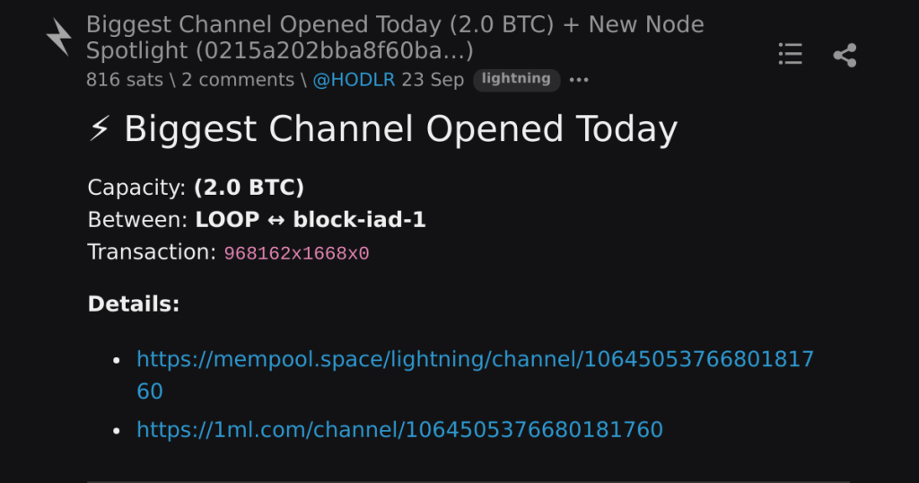 bitcoin maior canal - Bitcoin maior canal: 2,0 BTC aberto no Lightning