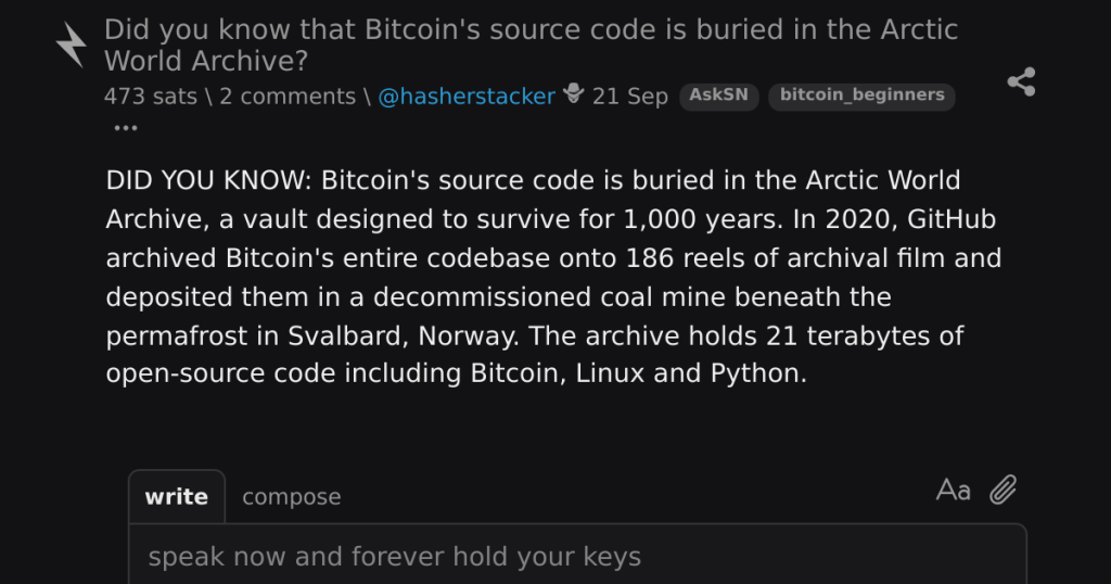 codigo fonte bitcoin - Codigo Fonte Bitcoin Está Armazenado no Arctic World