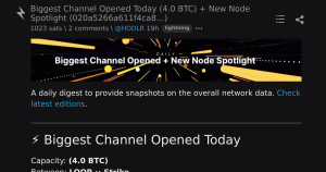 canal btc aberto - Canal BTC Aberto de 4,0 BTC no Lightning