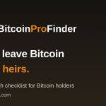Bitcoin checklist garantir: Como proteger seu legado digital