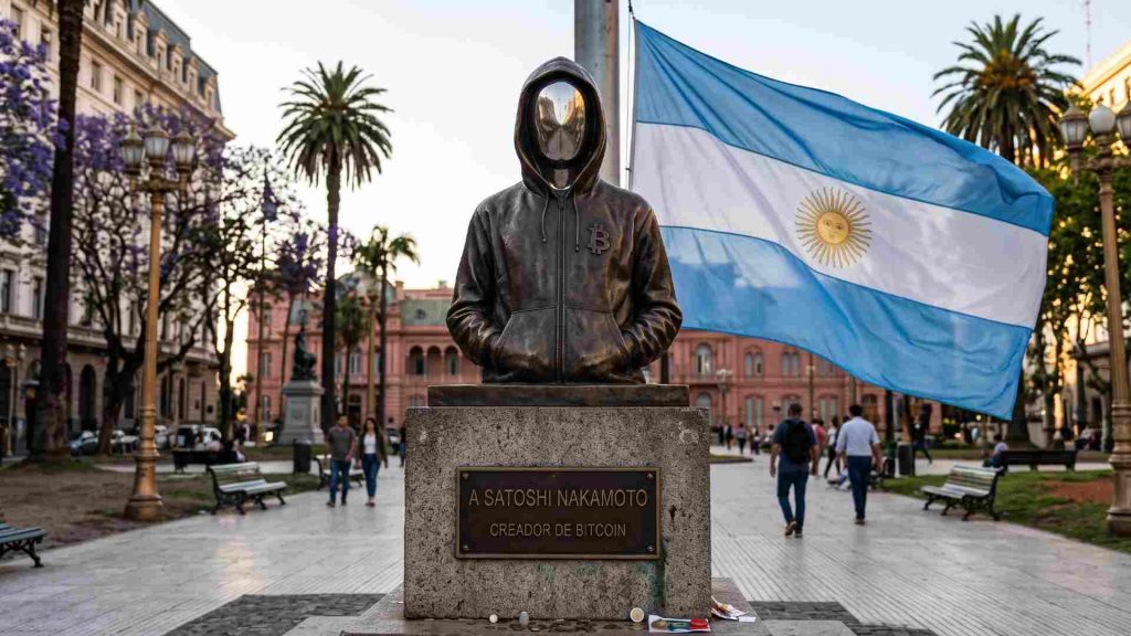 bitcoin argentina inaugura - Bitcoin Argentina inaugura primeira estátua de Satoshi Nakamoto