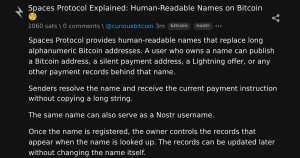 Protocolo Spaces Explicado: Nomes Legíveis por Humanos no Bitcoin